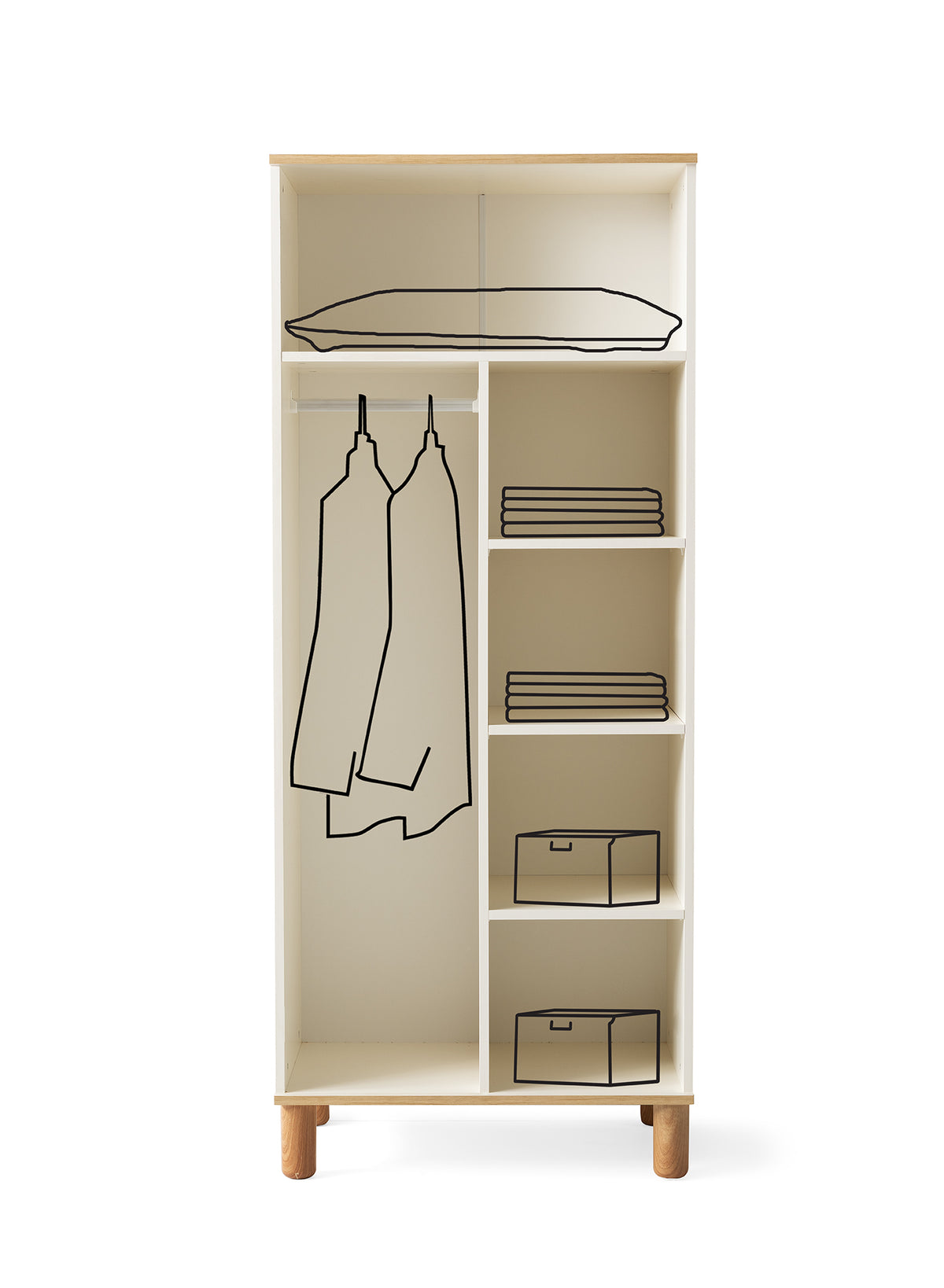 Duru 2 Kapaklı Dolap